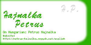 hajnalka petrus business card